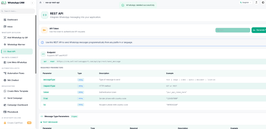 REST API Integration Docs for Developers