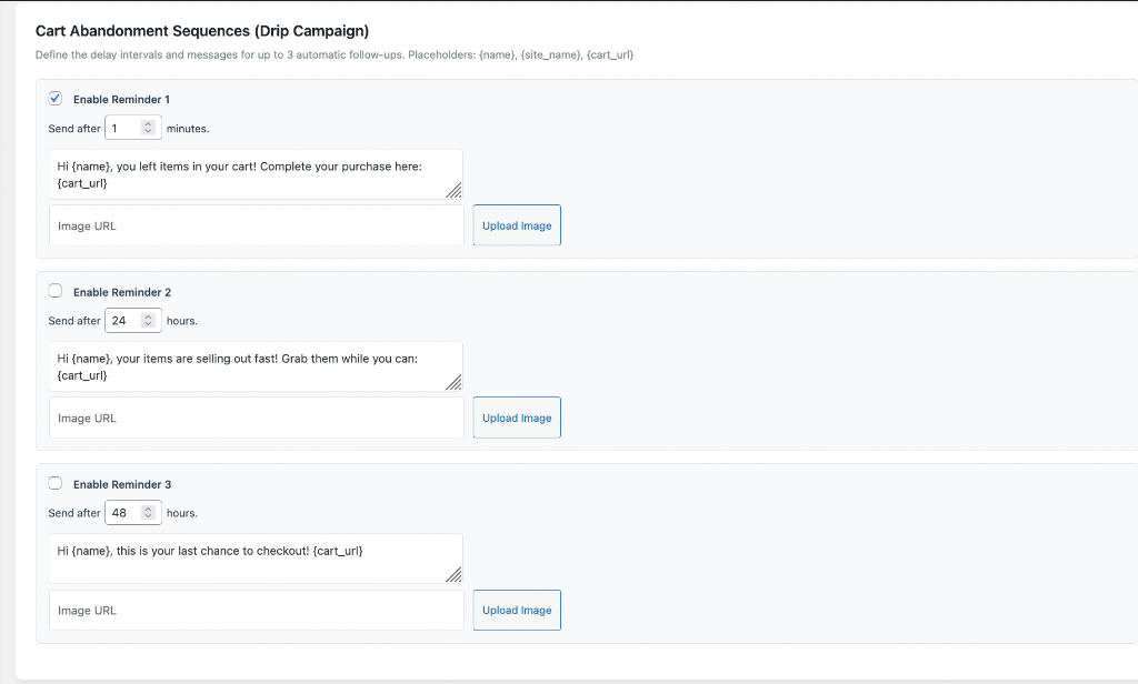 WhatsApp Notification Events WordPress